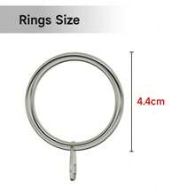 Curtain Pole Extendable Metal Chrom 28mm With Finials Rings Hooks Rod Fittings - Brushed Silver - View 5