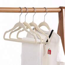 20pcs/10pcs Set 11.81 Inch Children's Hangers, Non-Slip Multi-Functional Baby Flocked Plastic Seamless Hangers, Suitable For Valentine's Day - Flocking Children's Hanger - View 5