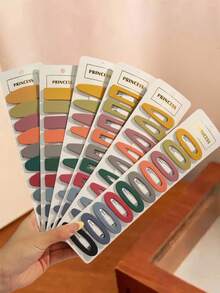 10个/30个装 女孩简约百搭休闲校园风纯色复古水滴方形刘海发夹，适合返校及日常佩戴 - 彩色 - 查看 3