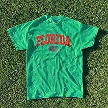 2025 Summer New Short Sleeve Pattern Top ,Vintage Florida State Gators Shirt White New White All Sizes, Shirt Hot   2025New Comfortable Retro Cotton T-Shirt-L91 - 綠色 - 查看 10