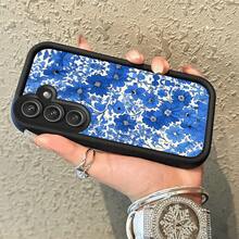 Funda de Teléfono con Patrón Floral Azul Adecuada para Samsung Galaxy A03s/A10s/A13/A14/A15/A30/A20s/A22/A24/A25/A31/A32/A33/A34/A35/A50/A30s/A51/A52/A53/A54/A55/S20/S21/S22/S23/S24/S25/M15/M31/M34/M35/M54/M55, Funda Suave de Escalera Clásica en Blanco y Negro, Cubierta de Protección Completa, Elemento de Alta Gama a la Moda, Mejor Opción de Regalo, Accesorios Móviles, Accesorios Tecnológicos para Regalar, Funda de Cobertura Completa, Funda Protectora para Teléfono, Diseño de Escalera Celestial, Clásico Blanco y Negro, Material de Carcasa Suave, Propietarios de Autos Elegantes, Entusiastas de Accesorios Tecnológicos - Multicolor - Ver 7