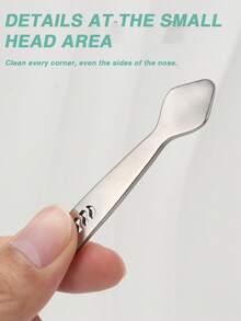 浴室日常护肤三合一套装：黑头去除铲+鼻毛孔清洁刷+面部硅胶清洁刷，深层清洁毛孔，去除黑头，节日礼物，旅行携带方便 - 西瓜粉 - 查看 2