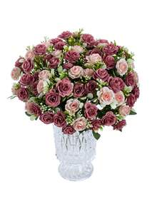 1/3/5pcs Romantic Artificial Flower Decor, Plastic Rose Bouquet, Fake Plants, Eucalyptus Leaves, Suitable For Wedding, Room, Home, Hotel, Party, Events, New Year Gift, Handheld Floral Arrangement, Applicable For Valentine's Day, Wedding/Home/Bedroom/Living Room/Dining Table Decoration/Bridal Bouquet/Outdoor Garden