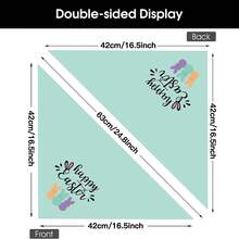 复活节狗狗头巾，可爱兔子图案宠物围巾围兜，可水洗三角狗狗头巾套装，适合小型、中型、大型犬猫，春季节日小狗服装配饰（薄荷绿） - 綠色 - 查看 9