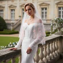 1pc Sweet Pink Floral Wedding Headpiece, Bridal Photo Prop For Valentine's Day - Multicolor - View 4