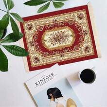 1pc Coffee Cup Mat, Drink Coaster, Table Mat, Mouse Pad, Non-Slip Heat-Resistant Pad, Cutlery Drying Mat, Tassel Carpet Cup Mat, Desktop Coaster, Barista Accessories, Study Supplies, Holiday Gift - Multicolor - View 2