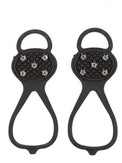 1pc Outdoor 5-Tooth Anti-Slip Ice Cleats, Winter Snow Crampons, Slip-Resistant Spikes For Kids & Adults