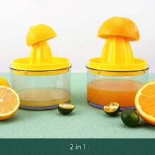 Exprimidor de limón 2 en 1 con tapa para almacenamiento sanitario, exprimidor manual de mano con taza de medición integrada de 16 onzas, exprimidor manual multifunción de cítricos con,38264267 - Multicolor - Ver 5