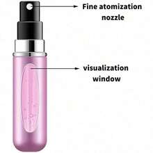 Portable Mini Perfume Spray Bottle Set – Refillable Travel-Sized Perfume Sprayers For Convenient Touch-Ups Anytime, Anywhere – Perfect For Keeping Your Favorite Fragrance In Your Purse, Pocket, Gym Bag, And For Use While Traveling Or Shopping – Leak-Proof And Easy To Fill, Perfect For Parties And Everyday Use, And The Ideal Perfume Bottle For Back-To-School Season. - Hồng - Xem 3