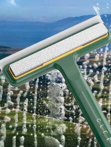 2pcs 4-In-1 Window Cleaning Tool, Household Glass Scraper With Detachable Squeegee, Sponge Brush, Suitable For Cleaning Services