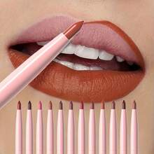 6-Piece Retractable Lip Liner Set Waterproof & Long-Lasting Creamy Matte Velvet Effect For Sculpting & Sculpting Lips (#01) - 2 - 查看 3