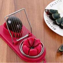 1PC 2-In-1 Multifunctional Egg Slicer Cutter - Hard Boiled Egg Chopper Divider Dicer - Kitchen Gadget, ABS Material, Uncharged, Food- Design For Efficient Egg Preparation, Egg Slicer For Hard Boiled Eggs, Food Preparation Tool, Modern Kitchenware, Durable Kitchen Tool - Multicolor - View 6