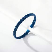 1件装不锈钢开口手镯 - 波西米亚风假日手镯，男女皆宜，可叠戴开口手镯，休闲装扮，狂欢节饰品，全年百搭中性色调手镯 - 開放式手鐲 - 查看 8