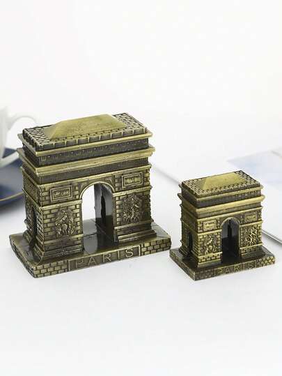 1 st vintage Triumfbågsdekoration, Triumfbågsmodell i legering, unik skrivbordsdekoration för hem och kontor, modern retrostil, lämplig för olika inomhusstilar, enkel struktur, klassisk design, utmärkt present till vänner och familj