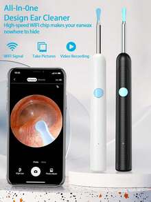 Smart Visual Earplugs, High-Definition 1080P, 4.2mm Camera, WIFI Earplugs, Ear Cleaner, Ear Spoon, Wireless Endoscope, Medical Care, Waterproof, 6 LED Lights Ear Wax Removal Electric Ear Cleaner - Multicolor - View 3