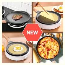 Nonstick Frying Pan Pancake Crepe Pans Compatible Induction Equipped With Insulated Handle Rock Coating 10Inch - As Pic - View 7
