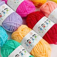 12/14/24/38 Ball Bulk Pack (28 Colors Optional) Multi-Color Knitted Yarn - 100% Polyester Multi-Purpose Craft Yarn, Numbered Ball Packaging (1-14) - Suitable For Small DIY Projects, Crafts, Knitting, Crochet Dolls And Pom Poms - Beginner Friendly Yarn - Multicolor - View 4