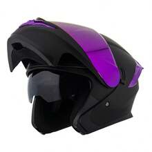 Crown Racing DOT认证模块化摩托车头盔,带双镜片,可翻转设计 - 彩色 - 查看 27