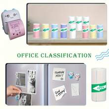 5卷迷你彩色自粘热敏纸，57*25mm不干胶标签纸，适用于迷你打印机，是办公标签、学习笔记、工作备忘录等的理想之选。 - 彩色 - 查看 5