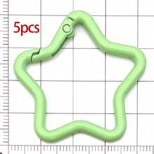 5个星形旋转按扣彩色夹钥匙扣龙虾扣开口钥匙圈，适用于钥匙链、挂绳、吊坠、珠宝、DIY工艺品等 - 彩色 - 查看 17
