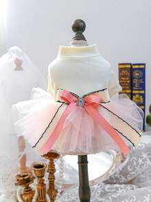 1pc Valentine's Day Pet Clothes, Dog Cat Apparel For Small Dogs Puppies Poodle Teddy, Casual Fashion Cute Romantic Dress, Wedding Tulle Skirt Series - Multicolor - View 13