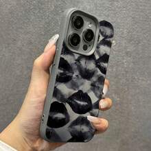 Estuche para teléfono con patrón de marca de beso Compatible con estuches para teléfonos   17  16 Pro Max  15 Pro Max  13 y  12 Resistente a caídas y rayones Una excelente opción para familiares, amigos, seres queridos, novios/novias y regalos de Año Nuevo - Gris - Ver 7
