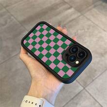 Patrón de Cuadros Rosa y Verde Adecuado para iPhone 17 16 15 14 13 12 11 Pro Max X XS XR XSMAX 7 8 6 6S Plus Funda de Teléfono Nueva Air Funda Suave de Escalera de Ojos de Cielo, Funda de Protección Completa Antigolpes Clásica en Blanco y Negro, Elemento de Alta Gama a la Moda, Mejor Opción de Regalo, Unisex, Funda de Teléfono Diaria, Funda Protectora de Cobertura Completa, Funda de Teléfono Suave, Cuadros Rosa y Verde, Funda de Teléfono con Patrón de Cuadros, Diseño de Impresión UV, Idea de Regalo Unisex, Usuarios Conscientes de la Moda - Colores mixtos - Ver 11