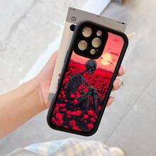 Funda de Teléfono con Patrón de Arte Misterioso de Silueta de Cráneo de Mar de Flor Roja, Serie de Escalera de Ojo de Cielo, Navidad|Navidad|Aniversario|Regalo de Moda para Cumpleaños, Agarre Cómodo, Funda Protectora Suave, Adecuada para Apple  17/17 Air/17 Pro/17 Pro Max/16/15/14/13/12/11 Series, Diseño Artístico, Regalo de Cumpleaños, Regalo de Vacaciones,  de Personalidad de Moda Simple y Divertida, Regalo de Vacaciones - Colores mixtos - Ver 9