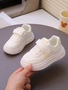 Spring New Kids White Shoes, Fashion Versatile Boys/Girls Low-Top Canvas Sneakers, Lightweight Casual Hot Selling - Beige - View 4