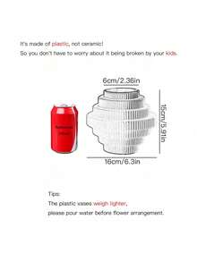 1pc Large Plastic Vase, Unbreakable, Creative Home Decor, Suitable For Wedding, Party, Holiday, Christmas Decoration, Christmas Gift, Home Decor, Halloween Decor, Kitchen Decor, Room Decor, Glass Vase - White - View 14