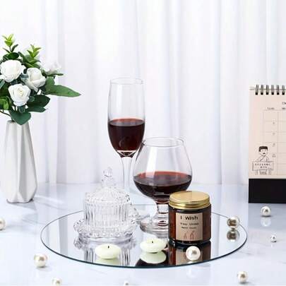 6ชิ้น กระจกอะคริลิคทรงกลมหรูหราของตกแต่งกลาง - สติกเกอร์ติดผนังตกแต่งแบบมีกาวในตัวขนาด 8 นิ้ว ถอดออกได้, ของตกแต่งผนัง, เหมาะสำหรับงานแต่งงาน, วันวาเลนไทน์, วันแม่, อีสเตอร์, ของตกแต่งโต๊ะกระจกแบบใช้ซ้ำได้, บ้านคลาสสิก, งานแต่งงาน, การจัดโต๊ะสำหรับวันหยุด, ของตกแต่งแบบใช้ซ้ำได้