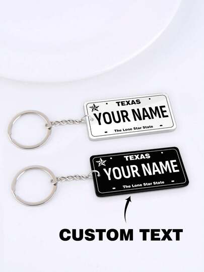 1 Móc khóa acrylic tùy chỉnh, móc khóa biển số xe, móc khóa chữ tùy chỉnh, trang trí chìa khóa xe, quà tặng cho nam/nữ, quà tặng cho người lái xe mới, quà tặng Ngày của Cha, quà tặng Ngày của Mẹ, quà tặng tiệc tùng