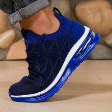 Men's Casual Running Shoes, Sports Tennis Shoes, Comfortable And Fashionable Fitness Shoes, Walking Arch Support Shoes, Comfortable Air Cushion Sports Shoes - 藍色 - 查看 6