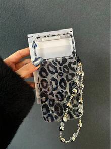 高级 IMD 闪光渐变亮面豹纹保护手机壳,配有串珠手链配件,兼容 16 Pro Max、16、16 Pro、15 Pro Max、14 系列、13 系列、12/11 Plus,超薄磨砂软硅胶手机壳 - 彩色 - 查看 2