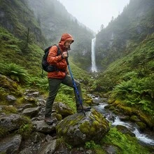 Lightweight Aluminum Alloy Trekking Pole, Telescopic Adjustable, Hiking Stick, Anti-Slip, Outdoor Hiking Pole - Multicolor - View 7