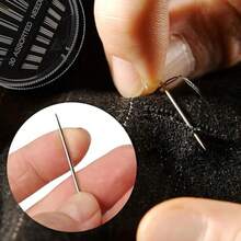 30-Pack Premium Hand Sewing Needles 6 Sizes Assorted Needles With 2 Threaders Embroidery Needles For Handsewing Large Eye Sewing Needle Kit For Art And Craft Projects Sewing Sharp Needles - 黑色 30 根針 - 查看 6