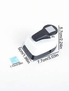 1PC Square Paper Craft Punch, Creative Design DIY Embossing Handcraft Material Punching Machine, Paper Cutting Tool - Black - View 11