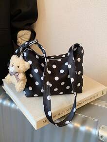 1个迷你波点单肩包，小巧手提包，休闲托特包，新款女士钱包，波点手提包（不含吊坠配件） - 彩色 - 查看 8