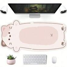 1个装大号通用外星人可爱卧猫桌面鼠标垫 - 办公笔记本电脑键盘垫，防水、防滑、触感柔软 - 彩色 - 查看 2