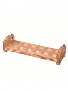 12-Egg Capacity Stackable Wooden Egg Tray | Rustic Farmhouse Kitchen Storage Cabinet And Countertop Display Rack | Natural Rustic Fresh Egg Holder