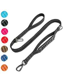 1pc Medium/Large Dog Safety Leash, Elastic Rope Thick Webbing Short Traction, High Elasticity Anti-Burst Dog Walking Lead - Multicolor - View 7