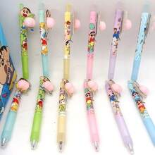 0.5mm Erasable Neutral Pen With Crayon Shin-Chan Cartoon Design, Smooth Writing Ink Flow, Suitable For School, Office Use, Student Prizes And Back To School Gifts - Multicolor - View 8