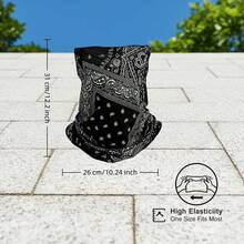 1-2pcs UV Protection Full Face Outdoor Sun Hat | Summer Polyester Blend Face Mask, Ear Loops, Unisex, Patterned Design, Machine Washable - Multicolor - View 5