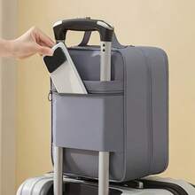 Large Capacity Travel Shoe Bag, Can Hold 3 Pairs Of Shoes, Made Of , Dust-Proof And Breathable Material, Ergonomic Handle Design, Available In Grey And Black, Ideal For Travel Storage - 彩色 - 查看 6