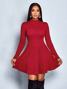 Elegant Simple Spring And Summer Women's Dress Fall Women Clothes Winter Women Clothes Homecoming Dress Thanksgiving Women Outfit Back To School Clothes Teacher Outfits,Party-Appropriate Outfit - Đỏ - Xem 5