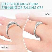 8pcs Silicone Ring Adjuster, Invisible Ring Sizer, Perfect Fit, Suitable For Wedding, Jewelry Accessories For Men And Women - Multicolor - View 9