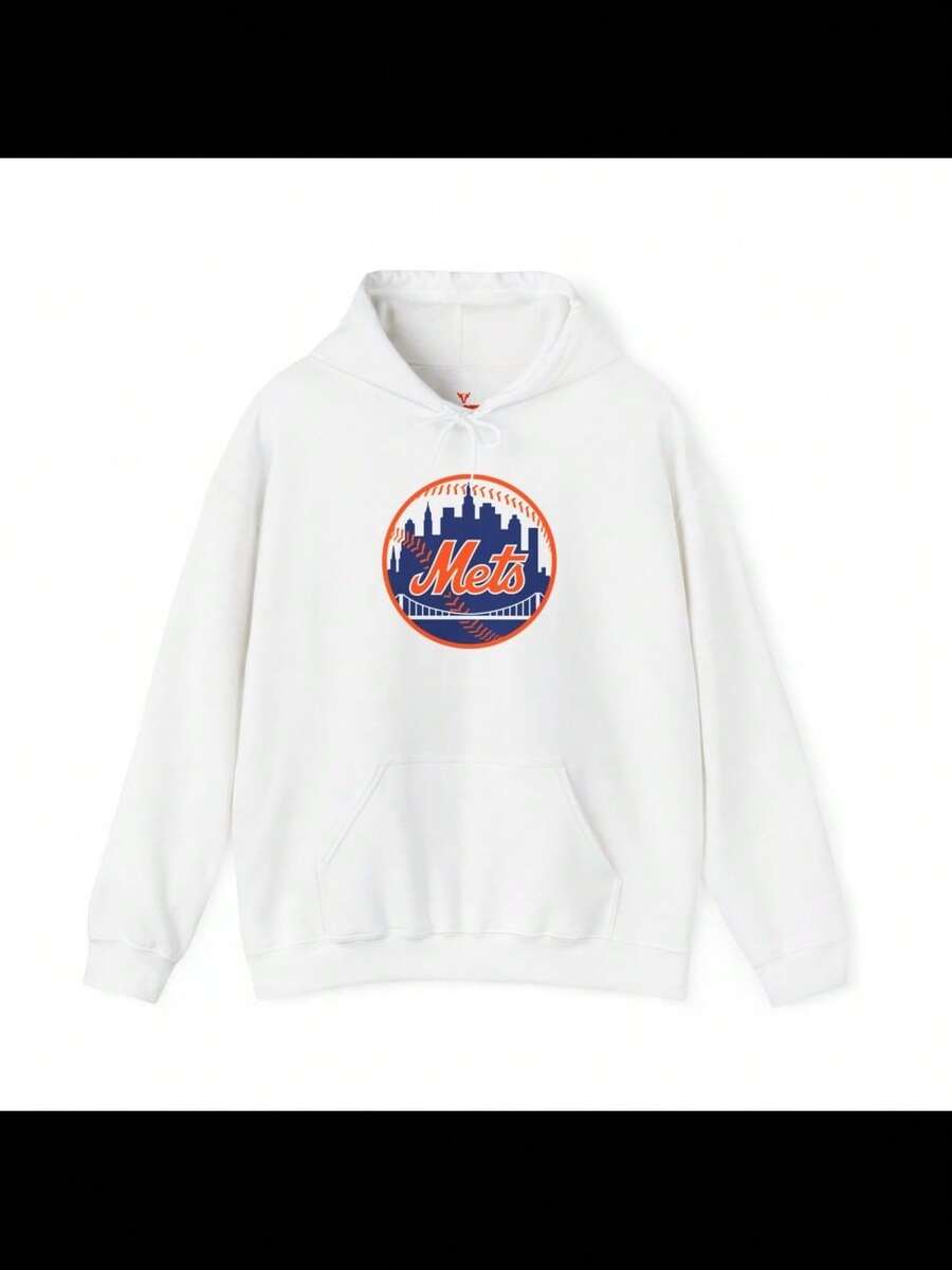 New York Mets Unisex Heavy Blend Hooded Sweatshirt - màu đen - Xem 1