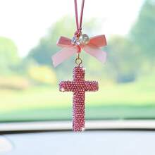 Fashion Car Interior Car Hanging Ornament Exquisite Inlaid Car Rearview Mirror Accessory Hanging Decoration - Trắng - Xem 10