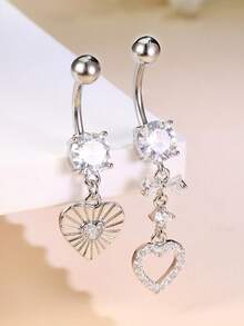 Leocuci Cute Belly Buton Rings Danglling Belly Piercing Flower 14G Stainless Steel Belly Button Ring For Women Body Piercing Jewelry Navel Rings - Water Drop - View 6