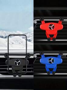 Universal 360 Rotatable Silicone Car Phone Holder - Non-Slip Adjustable Air Vent Mount | Compatible With IPhone & All Smartphones | Car AC Outlet Navigation Bracket Easy Installation - Car Air Freshener Phone Holder - View 3